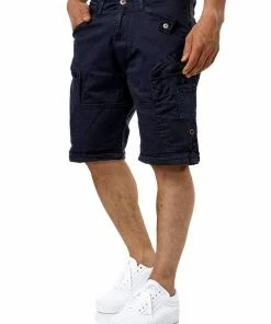 Am billigsten 👍 Indicode Cargoshorts »Bosa« Black, Dark Olive, Navy, Fog ⭐
