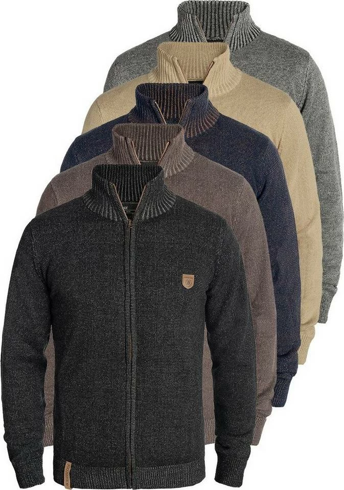 Blitzangebot 😀 Indicode Strickjacke »Andy« Cardigan mit Stehkragen Black (999), Wine (227), Dark Brown (020), Cumnin (014) 👍 8 Blitzangebot 😀 Indicode Strickjacke »Andy« Cardigan mit Stehkragen Black (999), Wine (227), Dark Brown (020), Cumnin (014) 👍 – Bild 8