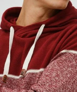 Auslauf 🎁 Indicode Kapuzenpullover »Lynde« Strickpulli aus Feinstrick Bordeaux (201), Light Grey (901), Black (999), Navy (400) 💯 -Indicode Verkaufsladen 30503db8 c66d 538f 9cdc e1d5f244cff0