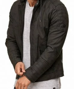 Rabatt 👏 Indicode Lederjacke »Miguel Angel« Demitasse, Black, Dk Grey 💯 -Indicode Verkaufsladen 39d404bf 52d0 57ff 80a6 169c5d5dfbc9