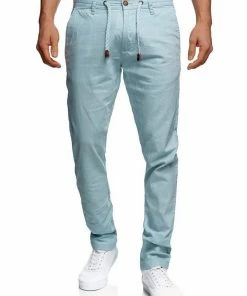 Brandneu 🌟 Indicode Leinenhose »Veneto« Navy, Fog, Iron, Offwhite 🎁 -Indicode Verkaufsladen 6447834a da04 55b7 b671 e068617da80a