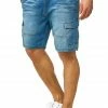 Auslauf 👍 Indicode 👖 Jeansshorts »Chandos« Blue Wash, Lt Grey, Black, Dark Blue 👏