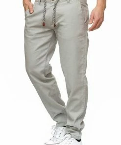 Brandneu 🌟 Indicode Leinenhose »Veneto« Navy, Fog, Iron, Offwhite 🎁 -Indicode Verkaufsladen 702d9f96 2360 56cb b025 3aad5559bfa7