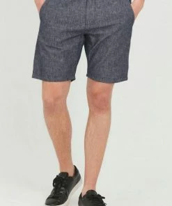 Billig 👏 Indicode Shorts »INDICODE Herren Shorts Galgo« kurze Hose aus Leinenqualität Black (999), Navy (400), Fog (004) ❤️