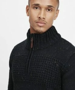 Blitzangebot 😉 Indicode Troyer »Oslo« Strickpulli mit Stehkragen Black (999), Charcoal Mix (915), Navy (400), Pewter 902 💯 -Indicode Verkaufsladen 78690e33 0841 5f75 a3c3 2edbb16bcdde