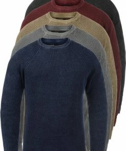 Blitzangebot ⌛ Indicode Strickpullover »Rockford« Strickpulli in Waffelstrick-Optik Dark Olive (644), Dark Brown (020), Iron (920), Black (999) 🌟 -Indicode Verkaufsladen dab261f5 04b6 5ac7 977f 54315b30fac3