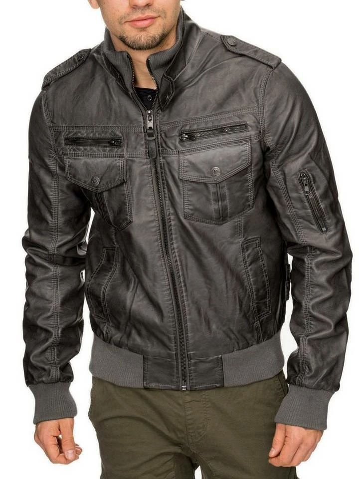 Rabatt 🔔 Indicode Lederjacke »Pawel« Beige, Navy, Black, Grey ✔️ 3 Rabatt 🔔 Indicode Lederjacke »Pawel« Beige, Navy, Black, Grey ✔️ – Bild 3