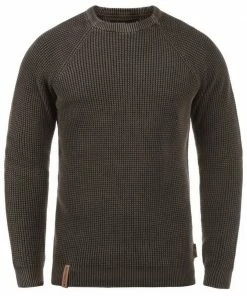 Blitzangebot ⌛ Indicode Strickpullover »Rockford« Strickpulli in Waffelstrick-Optik Dark Olive (644), Dark Brown (020), Iron (920), Black (999) 🌟 -Indicode Verkaufsladen f6bb6b86 0ba8 5351 9a55 f430f997b118