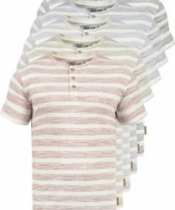 Billig 🔔 Indicode Rundhalsshirt »Albemarle« Kurzarmshirt mit Streifen und Knopfleiste 🥰 -Indicode Verkaufsladen f82f54db a46f 5216 92c6 6f4b24fea780